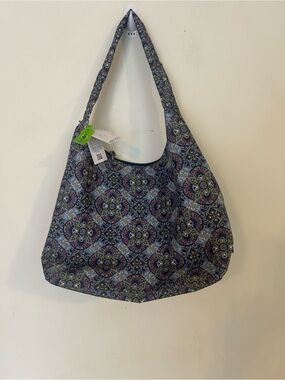 NWT Sakroots Atlas Hobo Bag Recycled Eco-Twill Large Grey Mosaic
World